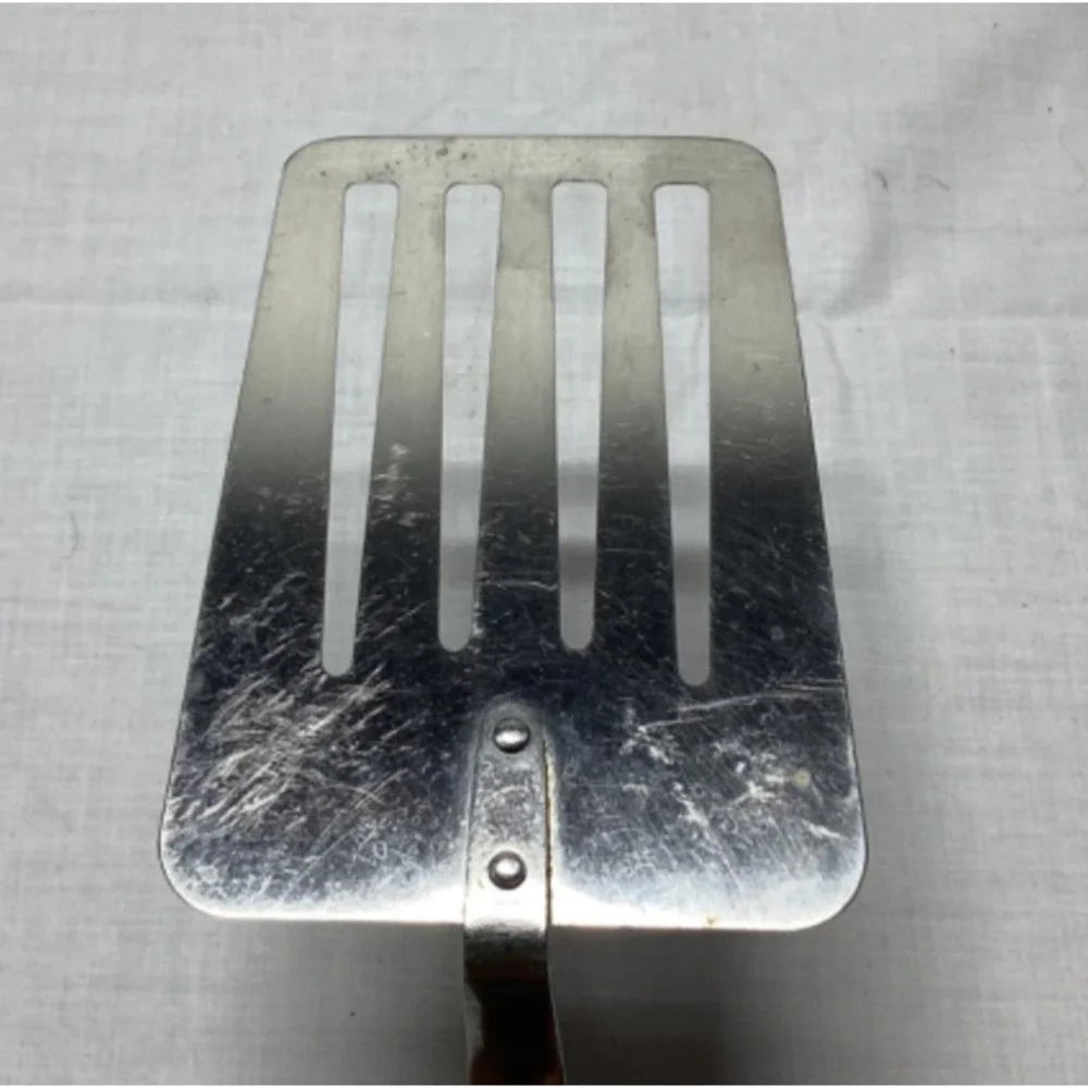 Vintage Cutco Slotted Spatula Flipper Brown Handle USA 12.5 Inch No.16